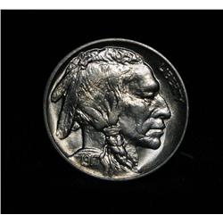 1917-p Rare variety Buffalo Nickel 5c Grades Gem Uncirculated ms66