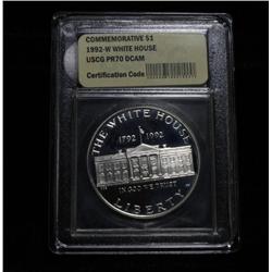 1992-w White House Commemorative Proof Dollar Graded PR70 DCAM