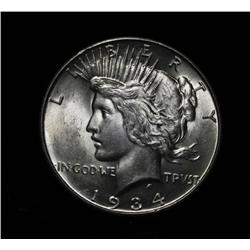 1934-d  Peace Dollar Grades Choice Uncirculated ms64