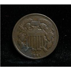 1864 2 cent piece grades xf