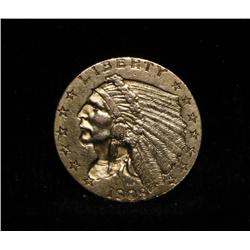 1909-p $2 1/2 Gold Indian Grades Select Uncirculated ms63