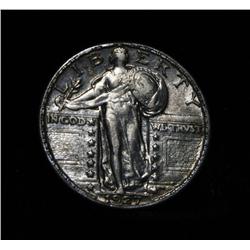 1927-p Standing Liberty Quarter 25c grades Almost Uncirculated au58