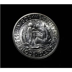 1936-p Rhode Island Tercentenary Commemorative Half Dollar Gem Uncirculated ms65