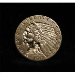 1912-p $2 1/2 Gold Indian Grades Select Uncirculated ms62