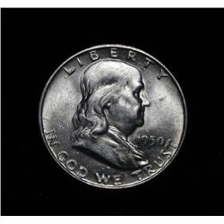 1950-d Franklin Half Dollar 50c Grades ms63