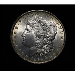 Rainbow Toned Reverse 1896-p Morgan Dollar Grades Gem Uncirculated ms65