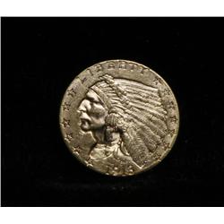 1913-p $2 1/2 Indian Gold Grades ms63
