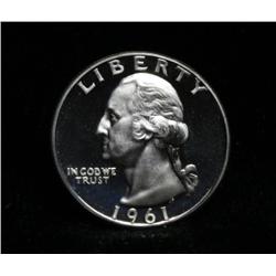 1961 Deep Cameo Washington Quarter Grades PR67/68 DCAM  a very scarce coin