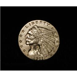 1911-p $2 1/2 Gold Indian Grades Select Uncirculated ms63