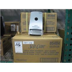 NEW CASE (6) OF SOFT CARE "ELITE" 1000ML SOAP DISPENSERS (X6)