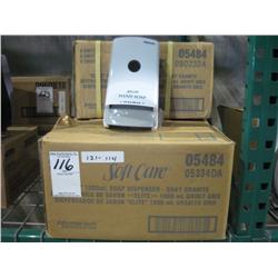 NEW CASE (6) OF SOFT CARE "ELITE" 1000ML SOAP DISPENSERS (X6)