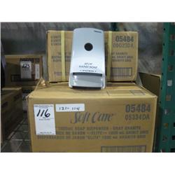 NEW CASE (6) OF SOFT CARE "ELITE" 1000ML SOAP DISPENSERS (X6)