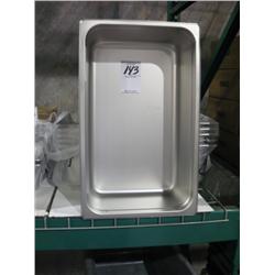 NEW FULL SIZE 6" ALUMINUM STEAM TABLE PANS (X9)