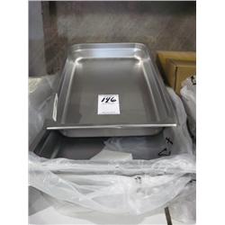 NEW FULL SIZE 2.5" ALUMINUM STEAM TABLE PANS (X6)