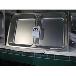 NEW FULL SIZE 2.5" DIVIDED ALUMINUM STEAM TABLE PANS (X6)