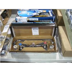 NEW KROWNE MOD: 12-814 8" WALL MOUNT KITCHEN FAUCET W 14" SWIVEL SPOUT