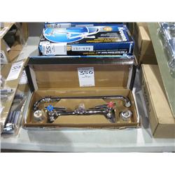 NEW KROWNE MOD: 12-814 8" WALL MOUNT KITCHEN FAUCET W 14" SWIVEL SPOUT