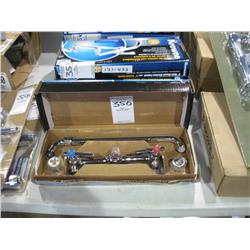 NEW KROWNE MOD: 12-814 8" WALL MOUNT KITCHEN FAUCET W 14" SWIVEL SPOUT