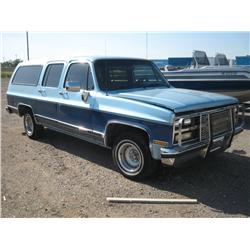 1989 CHEVY SUBURBAN, VIN: 1GNER16K0KF191145, MILES: 100057