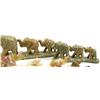 Image 4 : LOT OF CARVED STONE & IVORY ELEPHANTS
