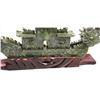 Image 4 : CHNESE CARVED GREEN HARDSTONE DRAGON SHIP