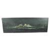 Image 1 : SIGNED OIL PAINTING OF BRITISH NAVAL SHIP