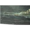 Image 4 : SIGNED OIL PAINTING OF BRITISH NAVAL SHIP