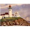 Image 2 : ORIGINAL WATERCOLOR LIGHTHOUSE BY AGNES RANDLE