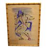 Image 1 : ORIGINAL FRAMED ITALIAN THEATRICAL WATERCOLOR