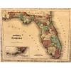 Image 2 : 19TH C. ANTIQUE JOHNSON'S MAP OF FLORIDA