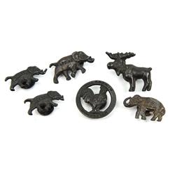 ANTIQUE POLITICAL PINS BULL MOOSE COX & OTHERS