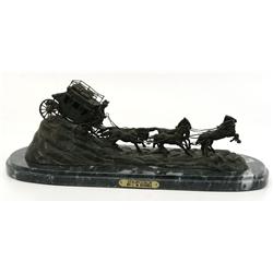 WESTERN ART REMINGTON BRONZE STAGECOACH