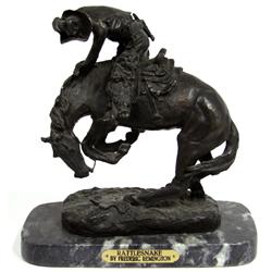 WESTERN ART REMINGTON BRONZE RATTLESNAKE