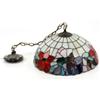 Image 1 : CONTEMPORARY STAINED GLASS FLORAL HANGING LAMP