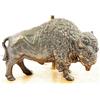 Image 2 : FIGURAL BUFFALO SINGLE BULB DESK LAMP ON WOOD BASE