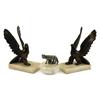 Image 1 : MARBLE BASE EAGLE BOOKENDS & ITALIAN ALABASTER BOX