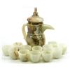 Image 1 : WHITE & BROWN MARBLED ONYX TEA SET