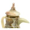 Image 2 : WHITE & BROWN MARBLED ONYX TEA SET