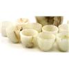 Image 3 : WHITE & BROWN MARBLED ONYX TEA SET