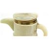 Image 4 : WHITE & BROWN MARBLED ONYX TEA SET