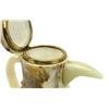 Image 5 : WHITE & BROWN MARBLED ONYX TEA SET
