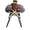 Image 3 : PAIR OF AFRICAN WOOD & LEATHER CAMEL SADDLES