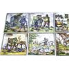 Image 2 : DON QUIXOTE PAINTED TILES LOT OF TWELVE