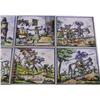Image 3 : DON QUIXOTE PAINTED TILES LOT OF TWELVE