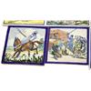 Image 4 : DON QUIXOTE PAINTED TILES LOT OF TWELVE