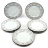 Image 1 : LOT OF 10 HAND PAINTED GOLD RIMMED DINNER PLATES