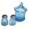 Image 2 : LIGHT BLUE FOSTORIA COIN GLASSWARE LOT