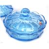 Image 3 : LIGHT BLUE FOSTORIA COIN GLASSWARE LOT