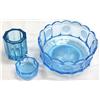 Image 4 : LIGHT BLUE FOSTORIA COIN GLASSWARE LOT