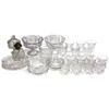 Image 1 : LARGE LOT OF CLEAR FOSTORIA COIN PATTERN GLASSWARE